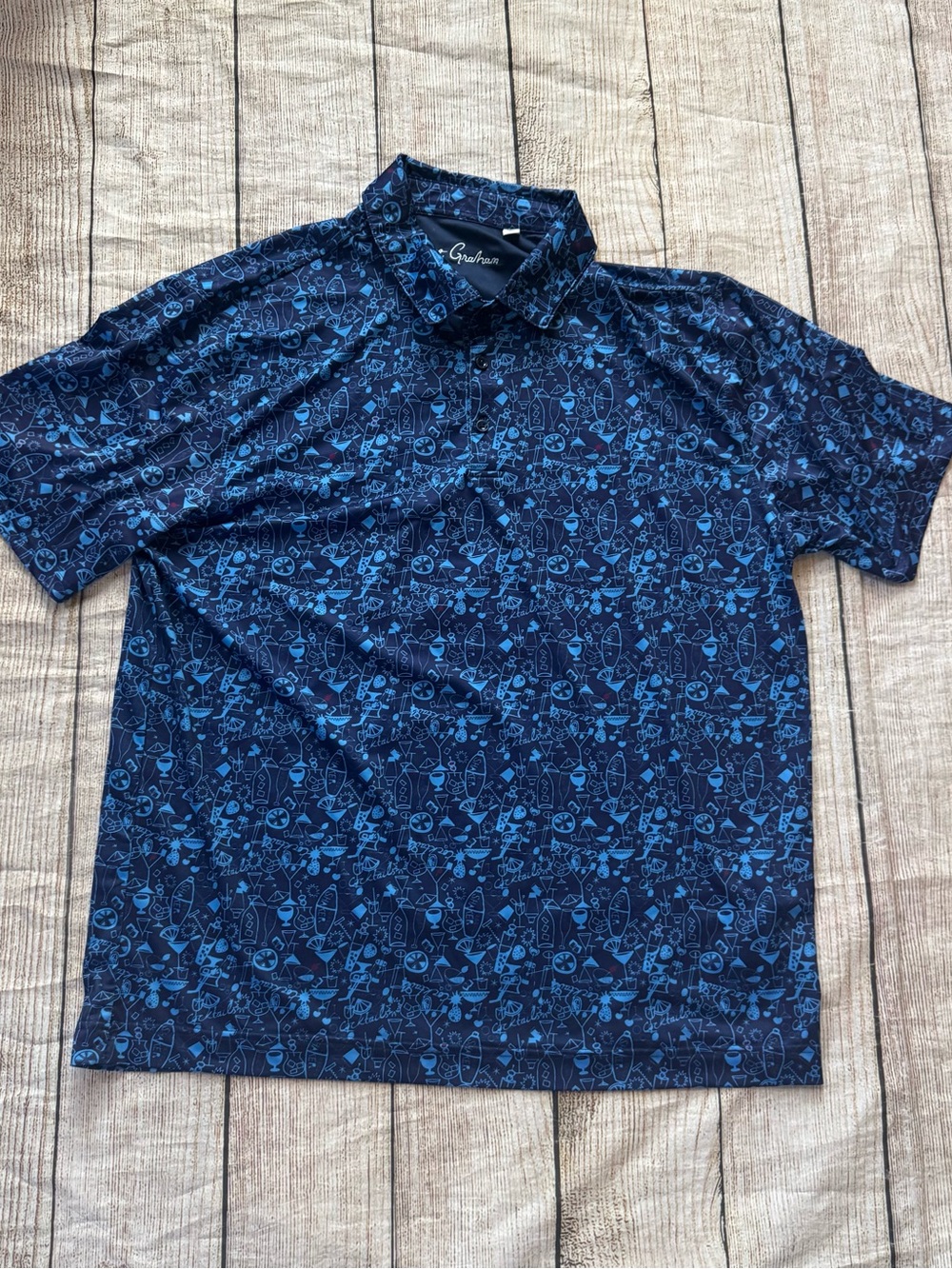 Robert Graham Men’s Cocktail Chaos Performance Golf Polo Size XL